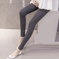 2019孕婦秋季新款legging 孕婦時裝專門店 孕婦褲 修身顯瘦折邊孕婦打底褲