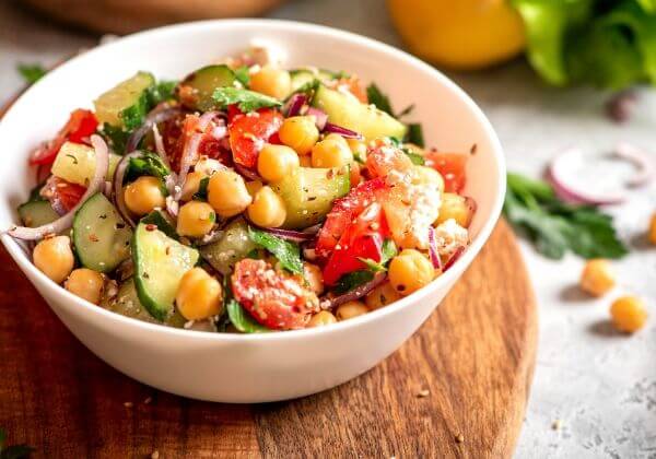 This Mediterranean Chickpea Salad With Feta Is Heart-healthy & Tasty