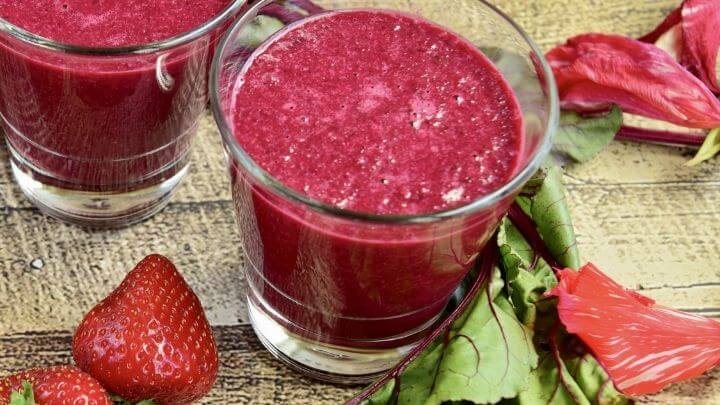 Strawberry and chard smoothie