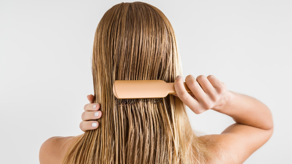 drying your hair with a towel