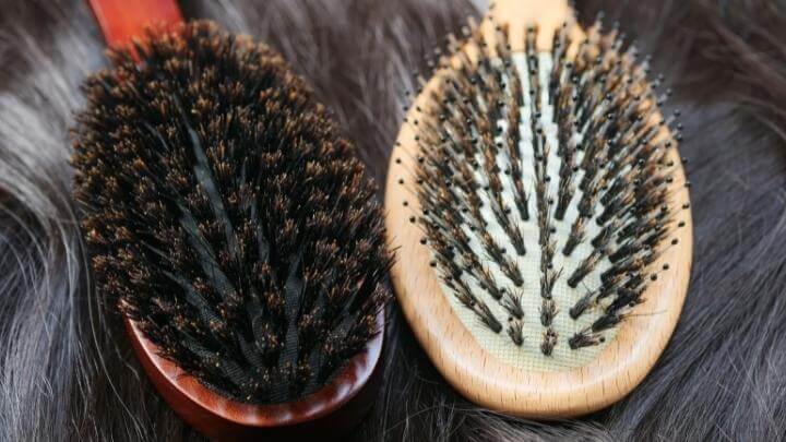 Natural boar bristle brushes