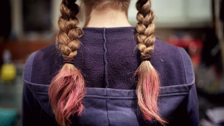 Colorful braids that can double as a Halloween costume