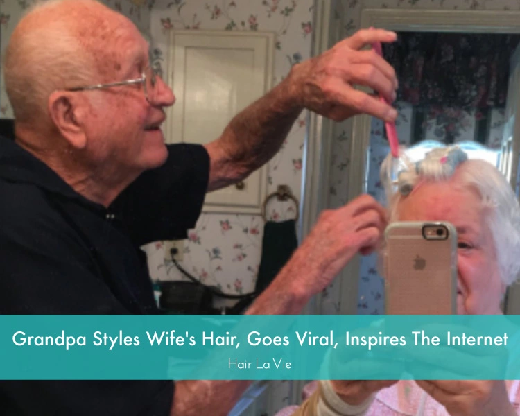 True Love: Grandpa Styles Wife's Hair After Wrist Surgery, Inspires Millions on Twitter