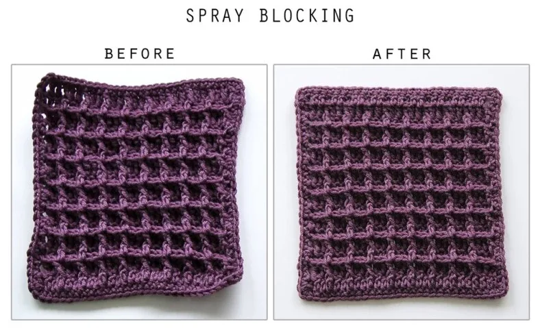 How to spray block your knitted and crocheted items