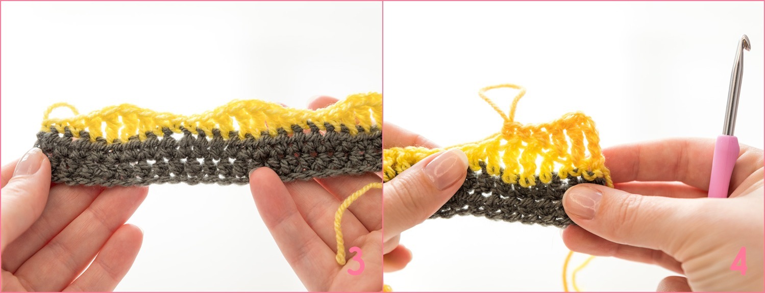 Wave stitch tutorial photo ( 3 + 4 )