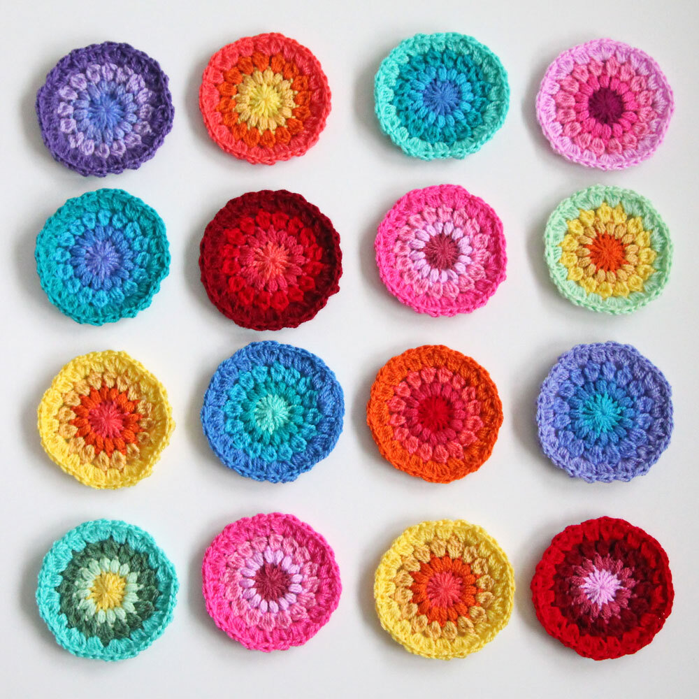 Free Crochet Flower Wheel Pattern