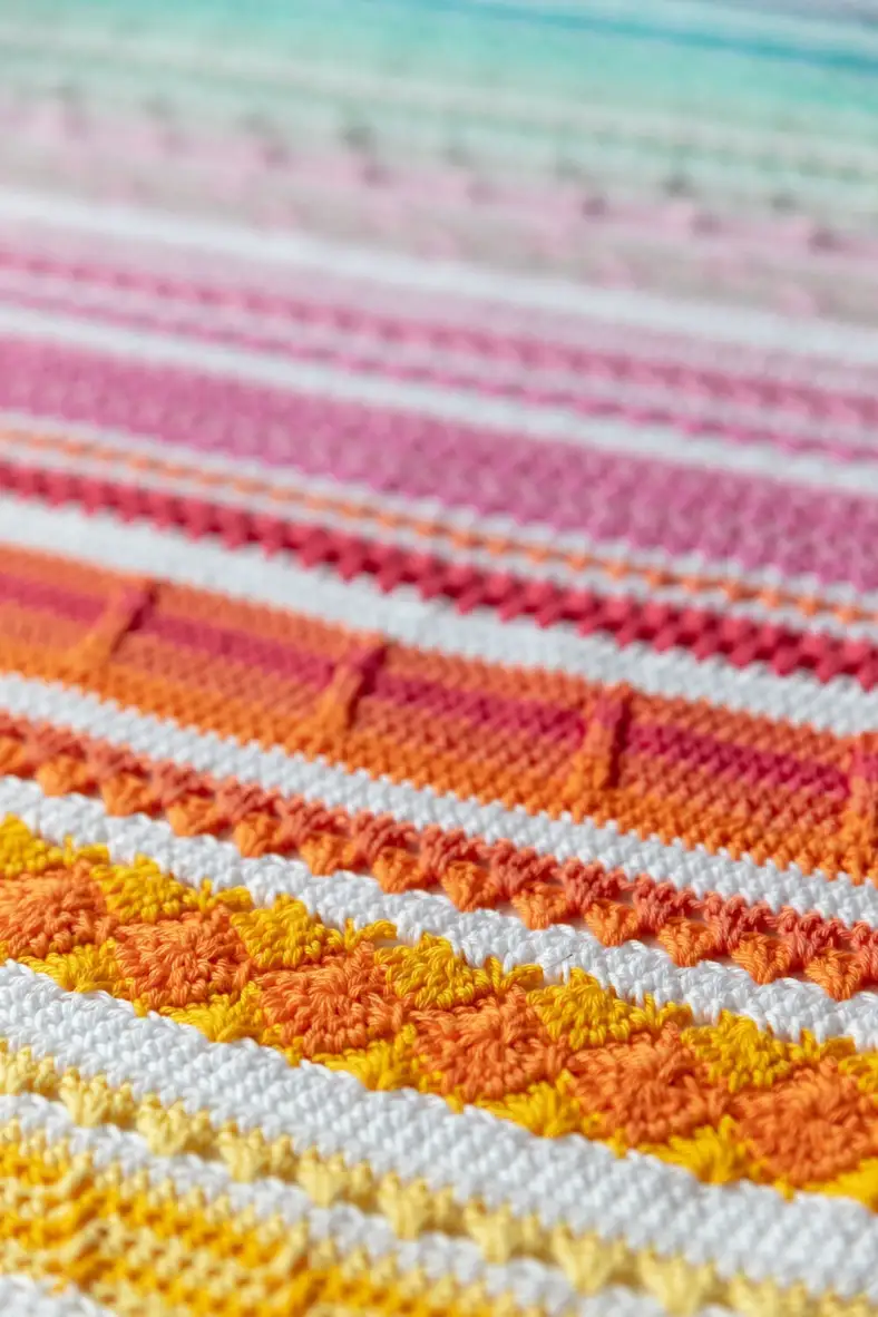 Baby sampler blanket 2 crochet pattern 1