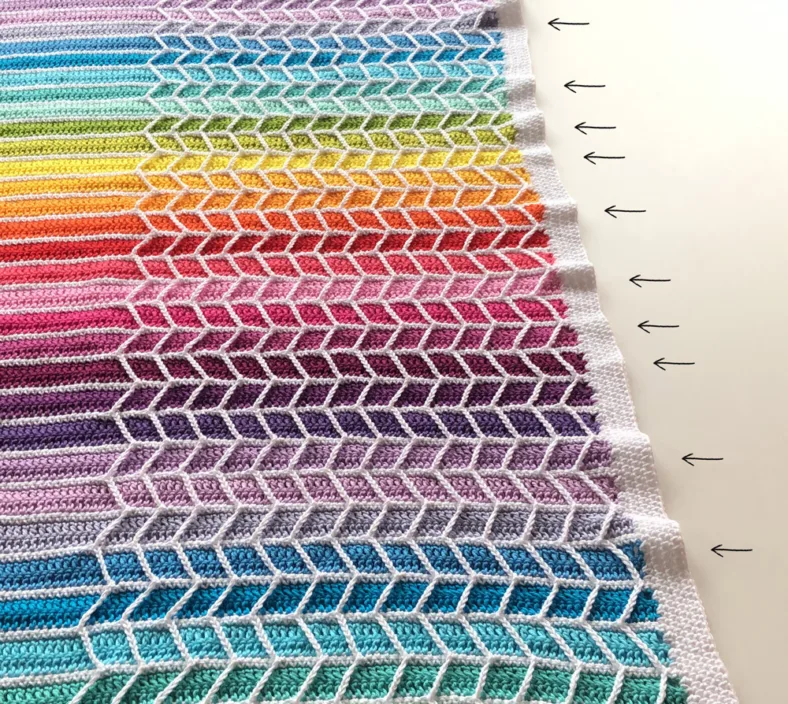 Wonky crochet border example