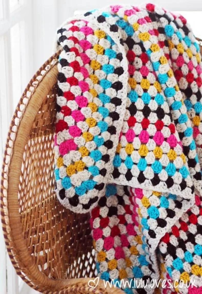 Giant Granny Square Blanket