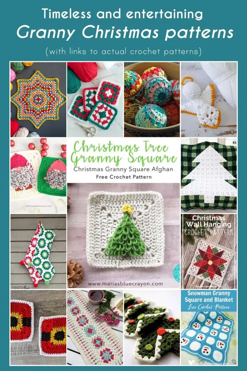 Timeless and entertaining christmas patterns for granny squares