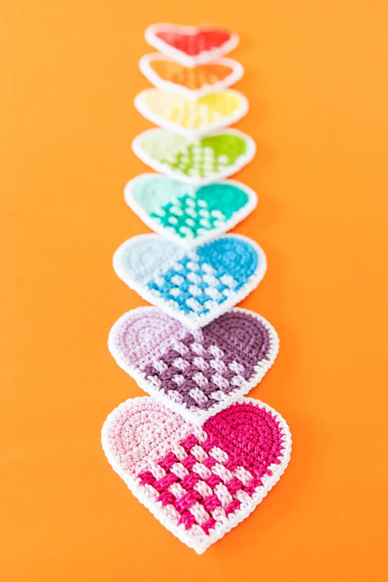 Scandinavian Folk Hygge hearts