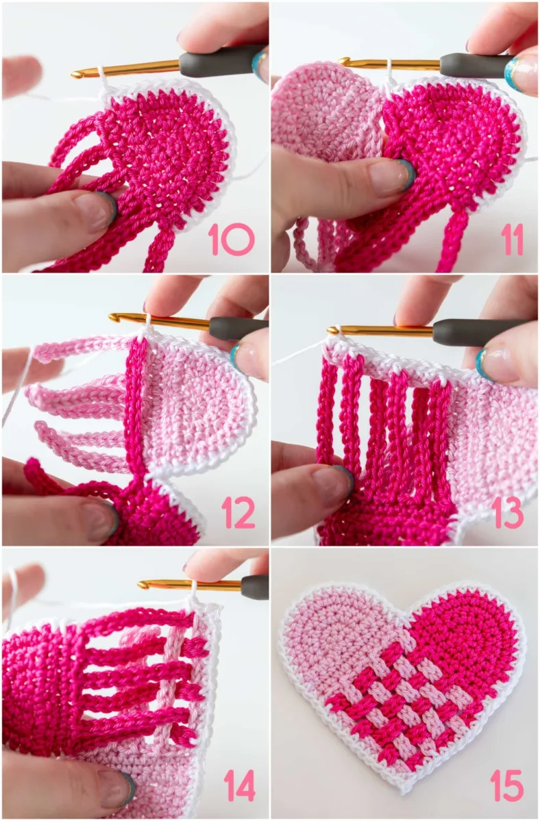 Hygge Scandi folk heart motif steps 10-15