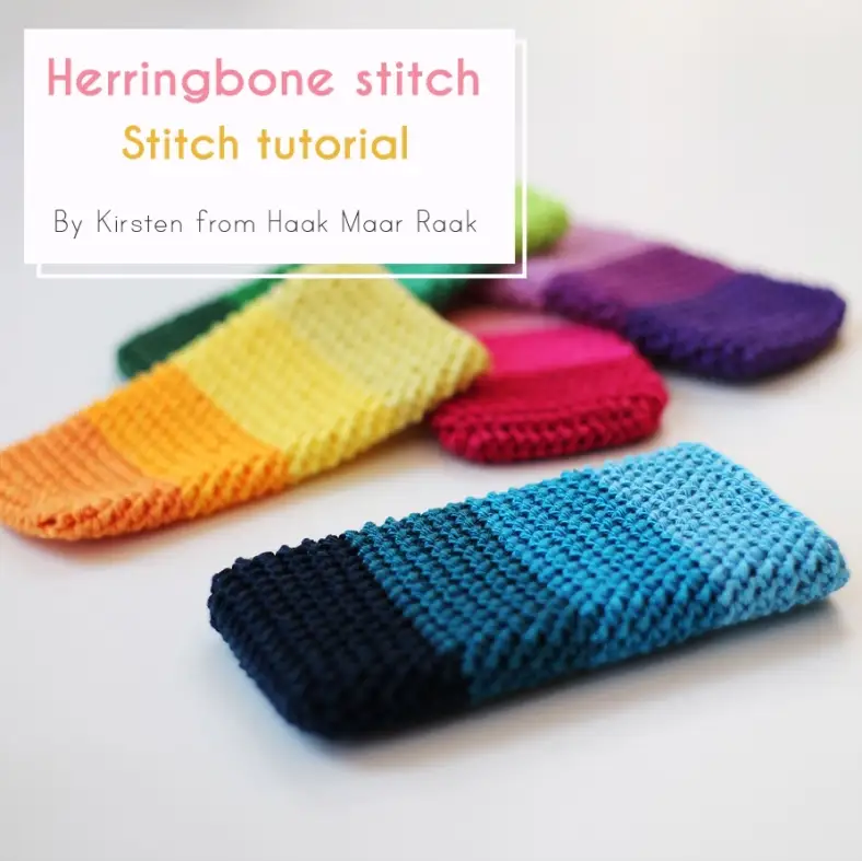 Herringbone stitch tutorial