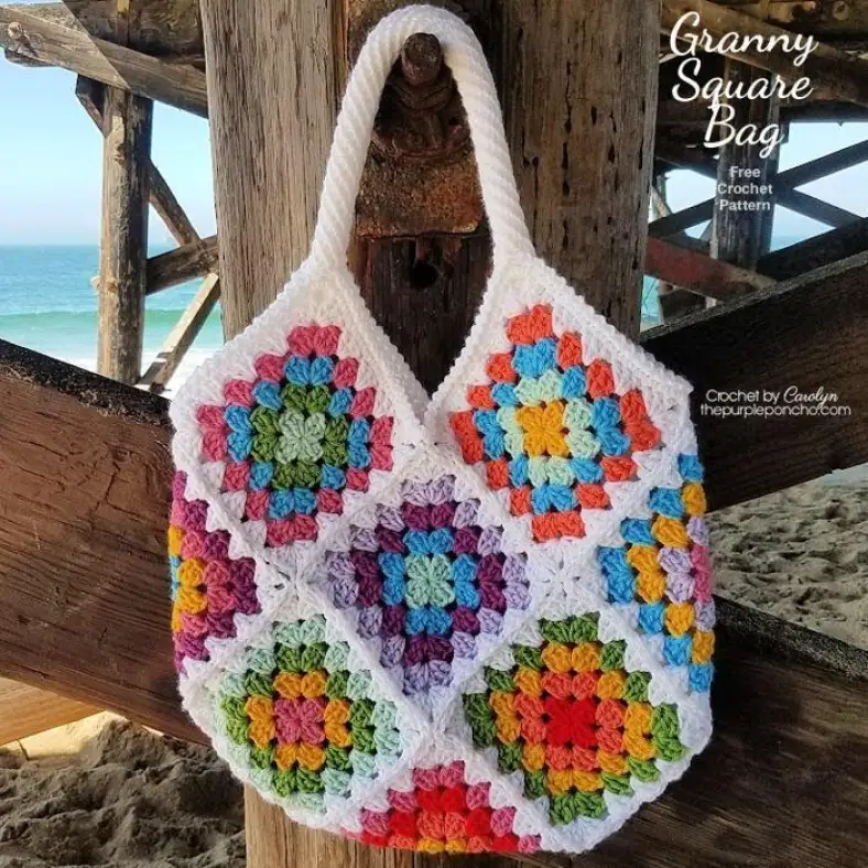11 colorful tote purpleponcho