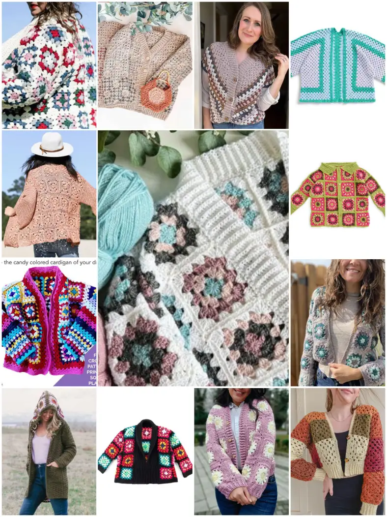 Photo collage Granny Cardigans