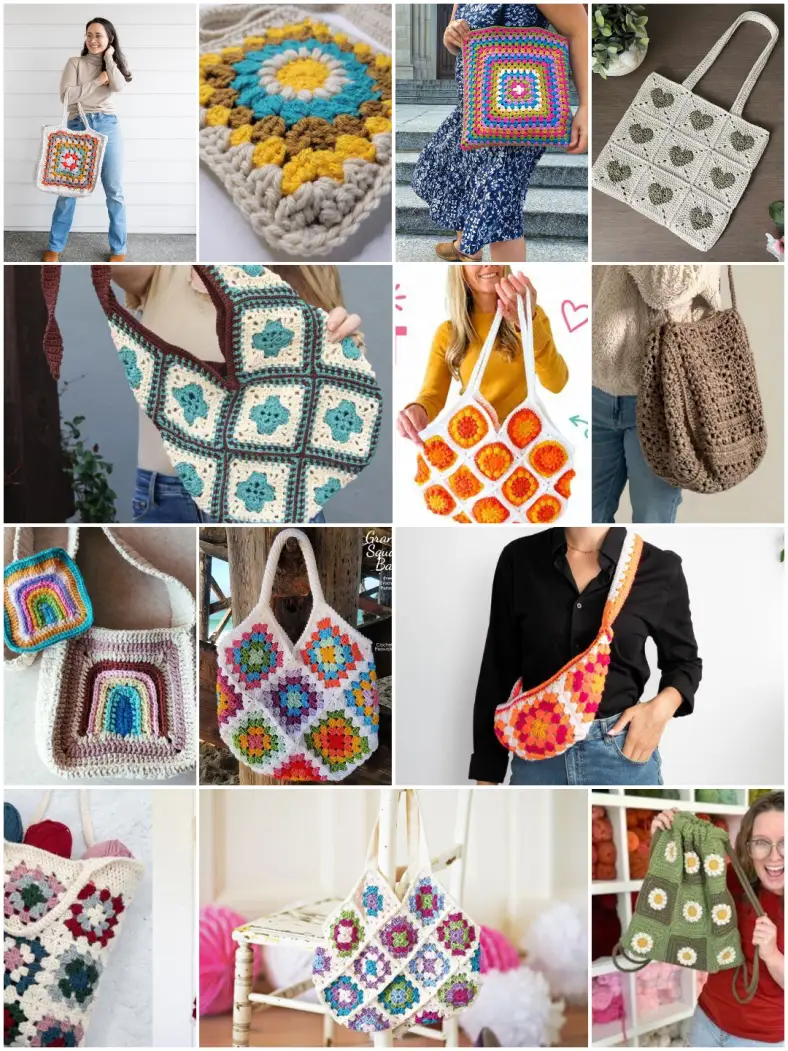 Photo collage Granny Bags