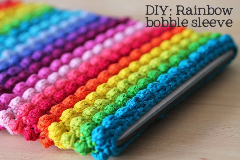 How to Crochet: Rainbow Bobble Bag (Right Handed) 