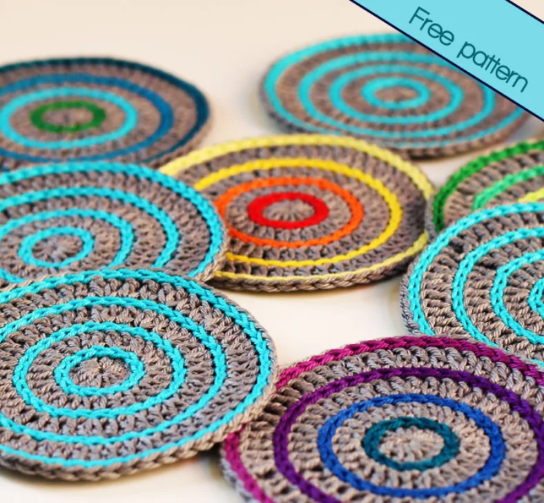 Roller Coasters Set (Coasters and Basket Holder) Free Crochet Pattern »  Weave Crochet