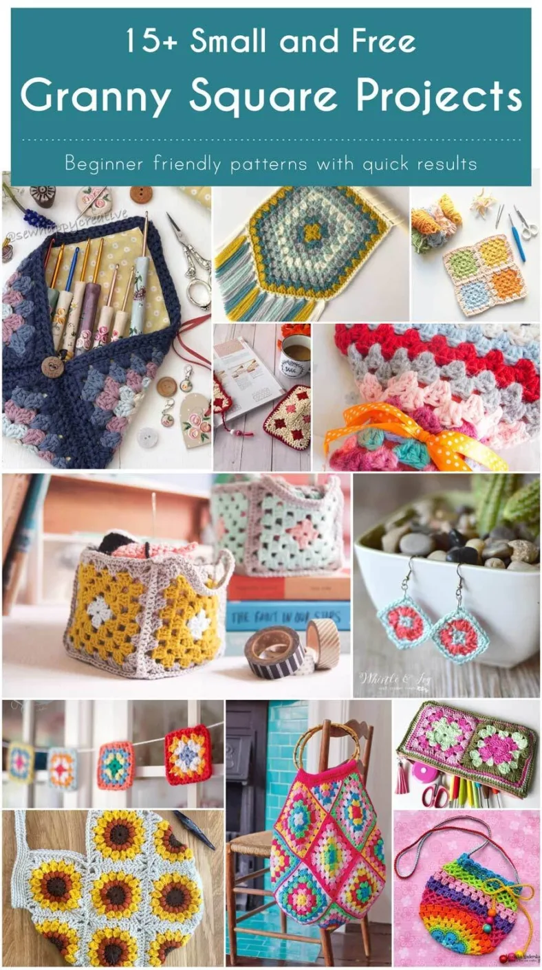 15+ Small Granny Square patterns for beginners | Haak Maar Raak