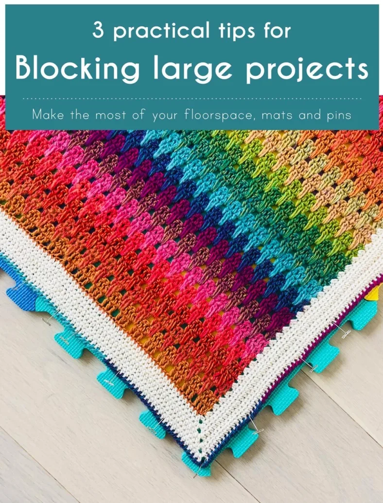 How to block crochet: Technique to neaten your crochet projects