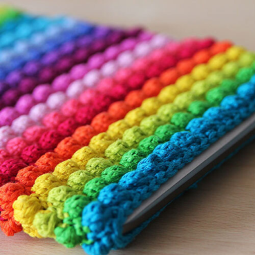 Rainbow Bobble Tablet sleeve