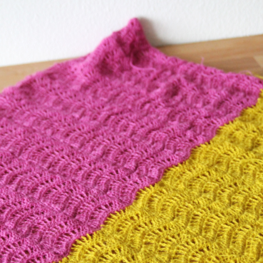 WIP - Feather & fan shawl