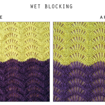 How to wet block your crocheted or knitted items