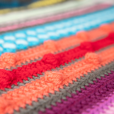 Regenboog Sampler deken (deel 6)