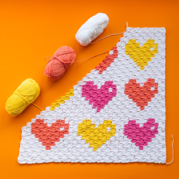 Corner to Corner Crochet pillow