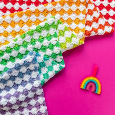 Regenboog Catherine Wheel deken