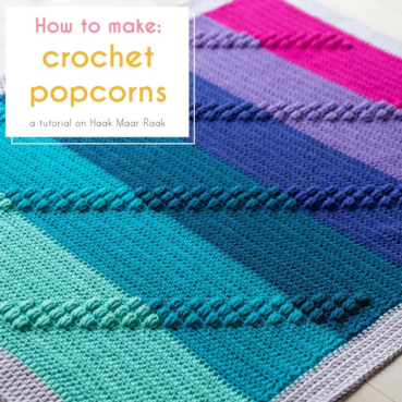 Popcorn stitch tutorial (with and without colour change)