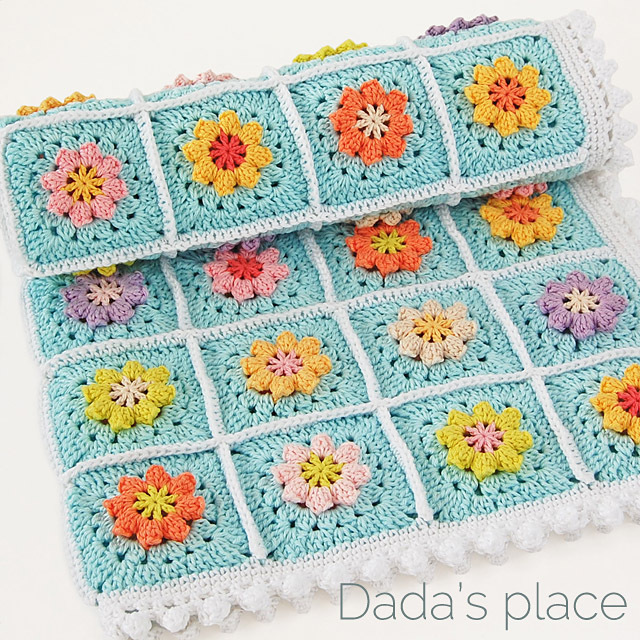 Crochet Granny Square E-book Instant Download Crochet PDF Pattern Best of  Blocks Floral Granny Square Pattern 