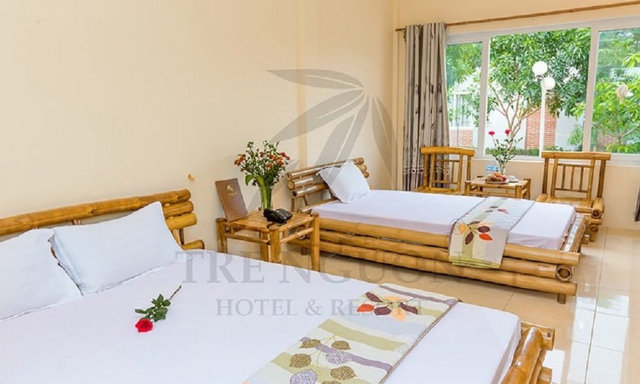 Hình ảnh phòng Phòng Bungalow 1 Giường Lớn Và 1 Giường Đơn Hướng Hồ