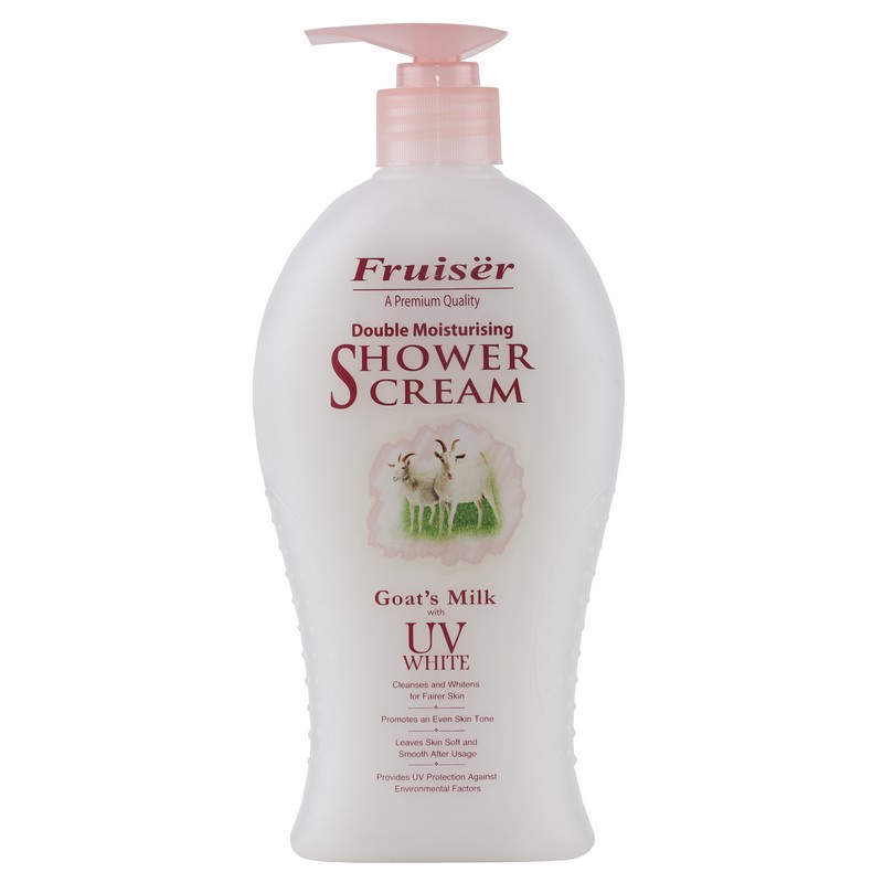 Fruiser Double Moisturising Shower Cream With Goats Milk & UV White 450ml