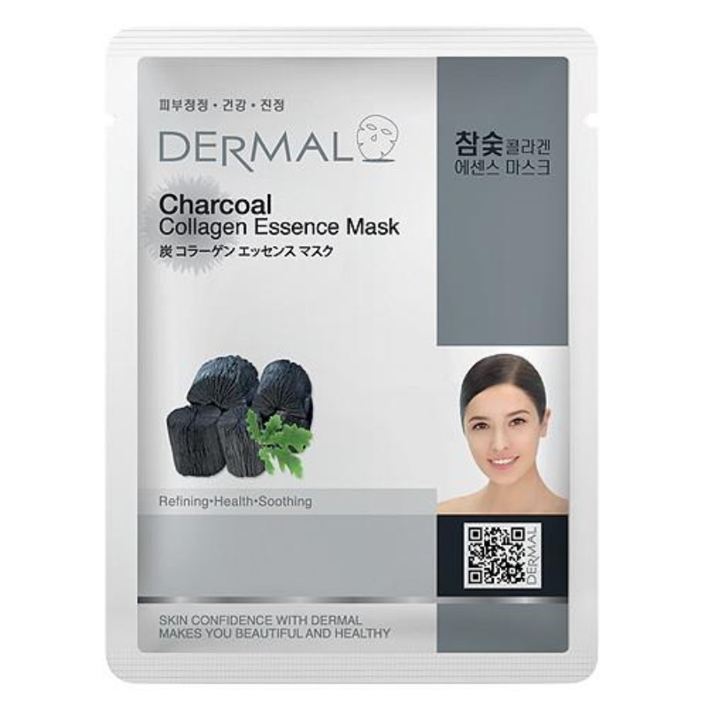 Dermal Korea Charcoal Collagen Essence Refining Face  Sheet