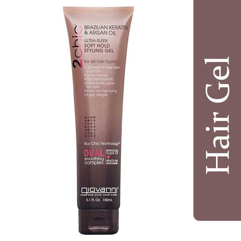 Giovanni 2chic Ultra-Sleek Soft Hold Styling Gel With Brazilian Keratin & Argan Oil 150ml