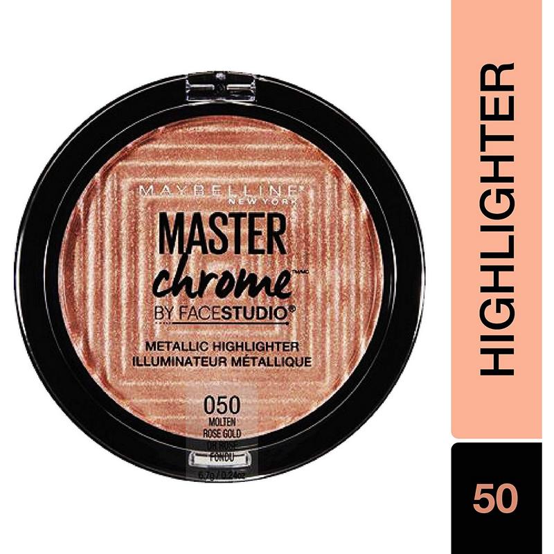 Maybelline New York Facestudio Master Chrome Metallic Highlighter 050 Molten Rose Gold