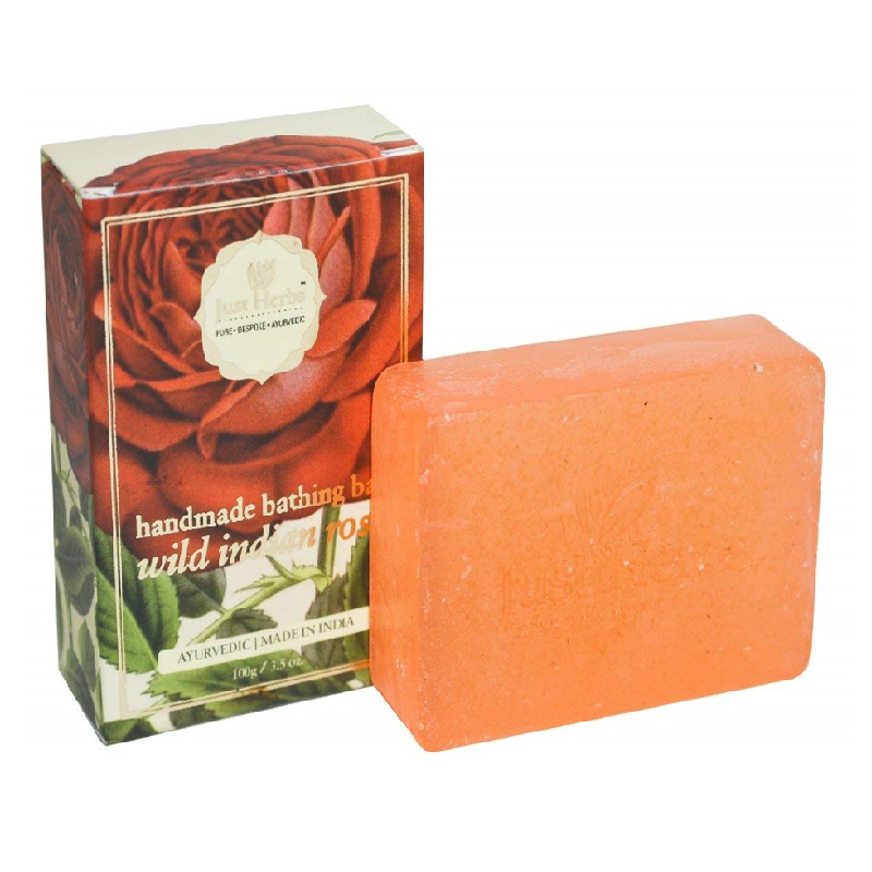 Just Herbs Wild Indian Rose Handmade Bathing Bar 100gm
