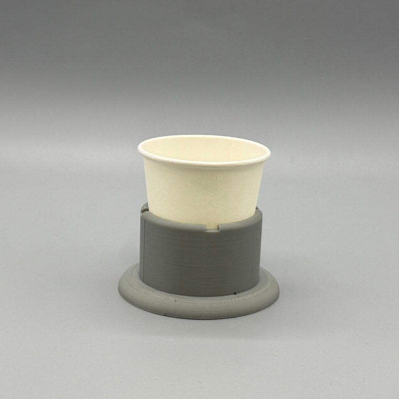 ダイソー90ml紙コップ用ホルダー（2個セット） ホワイト／グレー