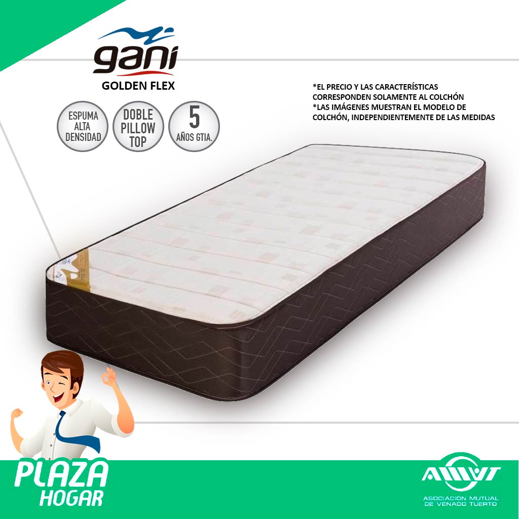 Colchon Sueño Feliz 14cm Espuma 80x190 Una Plaza