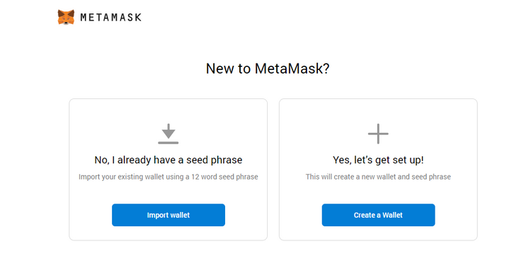 &quot;New to MetaMask?&quot; screenshot from MetaMask app
