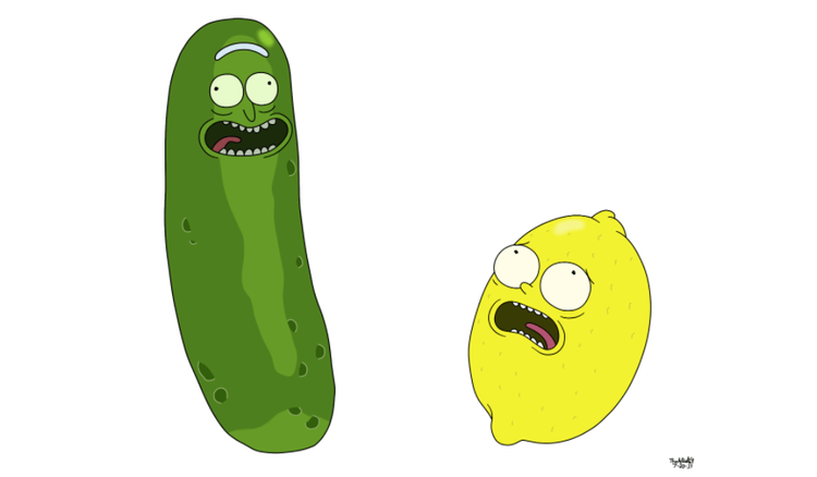 Pickle Rick and Lemorty concept art