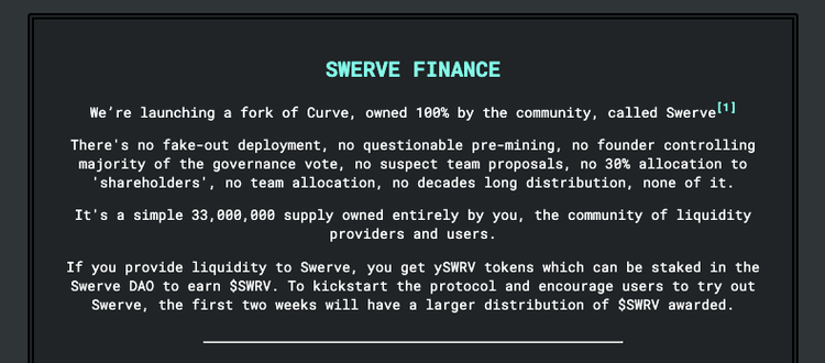 Screenshot from “Why We Built Swerve” page