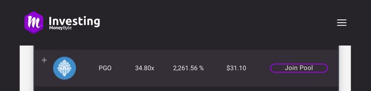 Moneybyte PGO Hedged Masternode