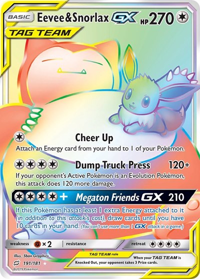 Eevee & Snorlax GX 191