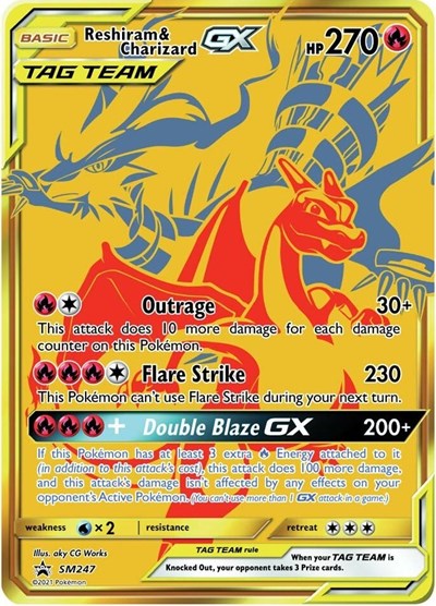 Reshiram & Charizard GX SM247