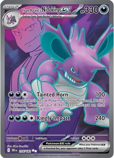 Team Rocket's Nidoking ex 216