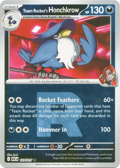 Team Rocket's Honchkrow 127