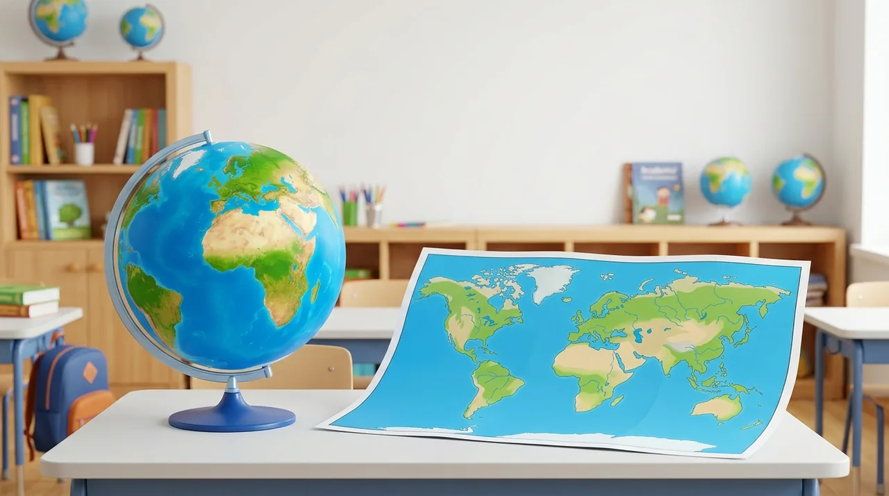 Landmasses and Bodies of Water Using Maps and Globes