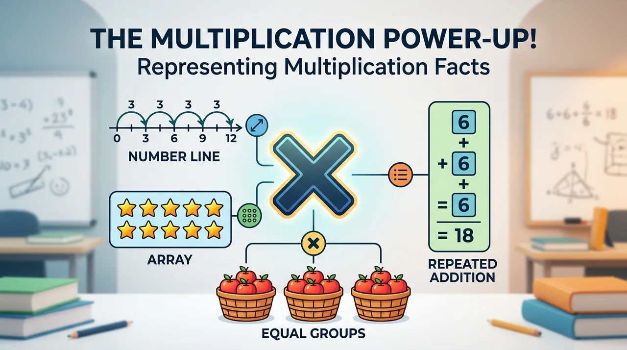 ✖️ THE MULTIPLICATION POWER-UP! ✖️ Representing Multiplication Facts